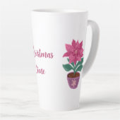Weihnachtszeit Poinsettia in Blume Topf Tasse (Rechte Ecke)