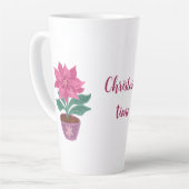 Weihnachtszeit Poinsettia in Blume Topf Tasse (Linke Ecke)