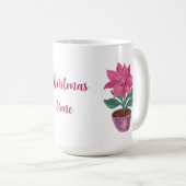 Weihnachtszeit Poinsettia in Blume Topf Tasse (VorderseiteRechts)