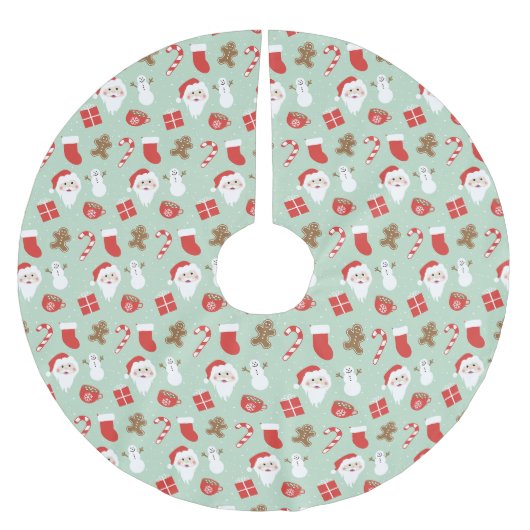 Weihnachtszeit polyester weihnachtsbaumdecke (Vorderseite)