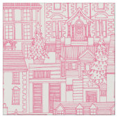 Weihnachtszeit Rosa Perle Stoff (Nahaufnahme)