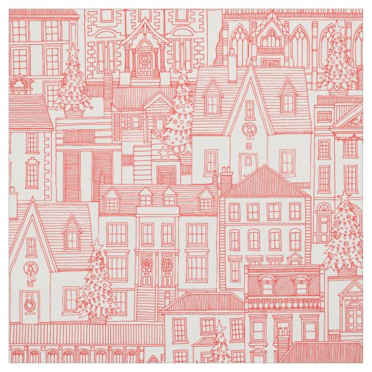 Weihnachtszeit Rote Perle Stoff (Muster)