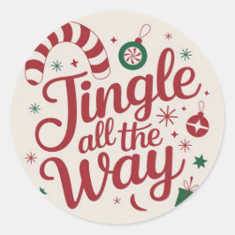 Weihnachtszeit Runder Aufkleber