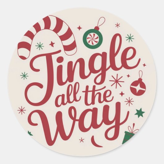 Weihnachtszeit Runder Aufkleber (Vorderseite)