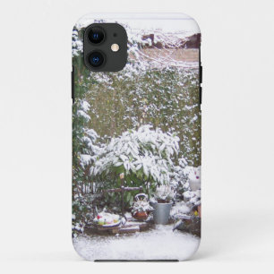 Weihnachtszeit, Schnee im Garten Case-Mate iPhone Hülle
