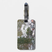 Weihnachtszeit, Schnee im Garten Gepäckanhänger (Rückseite vertikal)