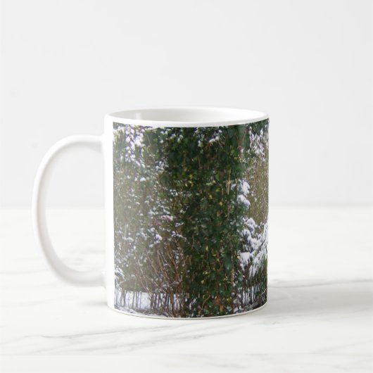 Weihnachtszeit, Schnee im Garten Kaffeetasse (Links)