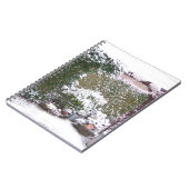 Weihnachtszeit, Schnee im Garten Notizblock (Linke Seite)