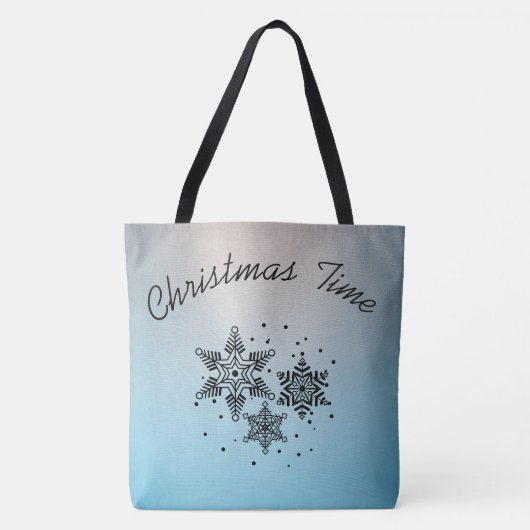 Weihnachtszeit Schneeflocken Mustertüte Tasche (Vorderseite)
