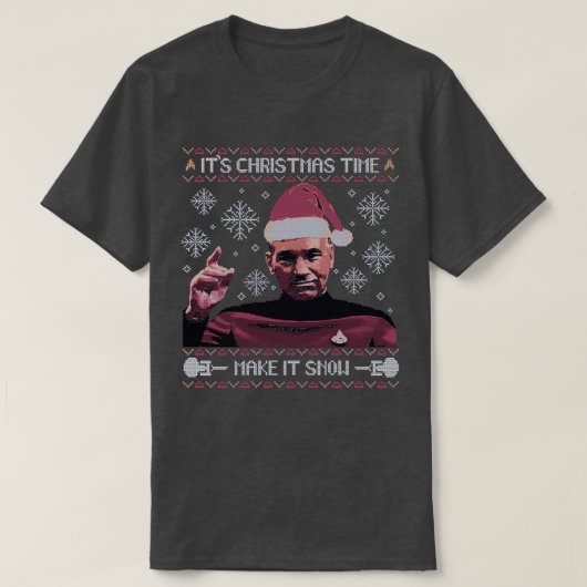 Weihnachtszeit schneit T-Shirt (Design vorne)