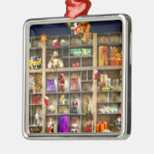 Weihnachtszeit Silbernes Ornament (Links)