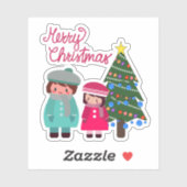 Weihnachtszeit Single Aufkleber (Blatt)