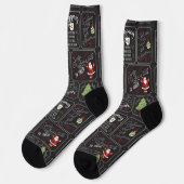 Weihnachtszeit Socken (Linkes Detail)