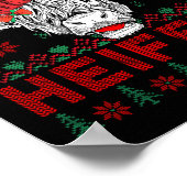 Weihnachtszeit Ugly Sweater Highland Kuh Liebe Er Poster (Ecke)