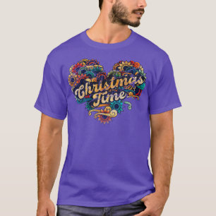 WEIHNACHTSZEIT VIGNETTE VINTAGE FARBE T-Shirt