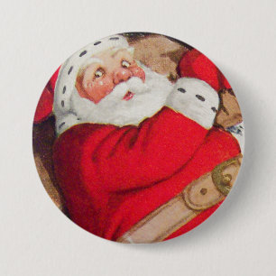 Weihnachtszeit Weihnachtsmann-Knopf Button