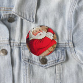 Weihnachtszeit Weihnachtsmann-Knopf Button (Beispiel)