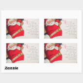 Weihnachtszeit Weihnachtsmann Rechteckiger Aufkleber (Blatt)