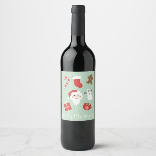 Weihnachtszeit weinetikett (Vorderseite)