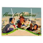 Weihnachtszeit-Zuhause Große Geschenktüte (Rückseite)