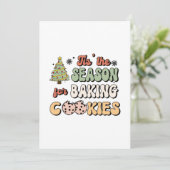 Weihnachtszeit zum Backen von Cookies Einladung (Stehend Vorderseite)