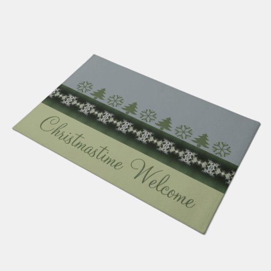 Weihnachtszeitgestaltung Fußmatte (Schrägansicht)