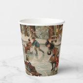 Weihnachtszeitseis Skaten Pappbecher (Rückseite)