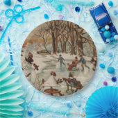 Weihnachtszeitseis Skaten Pappteller (Party)