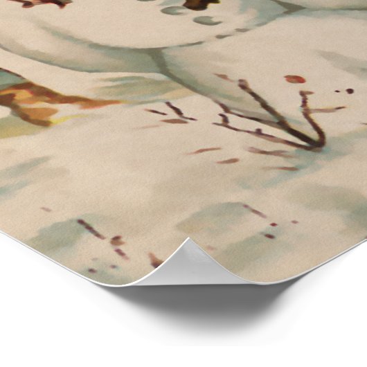 Weihnachtszeitseis Skaten Poster (Ecke)