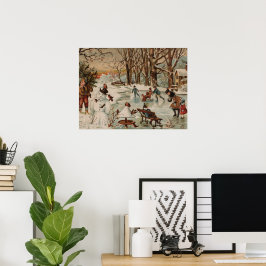 Weihnachtszeitseis Skaten Poster