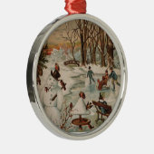 Weihnachtszeitseis Skaten Silbernes Ornament (Rechts)