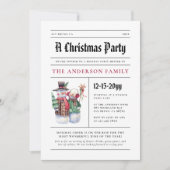 Weihnachtszeitung | Fun Snowman Holiday Party Einladung (Vorderseite)