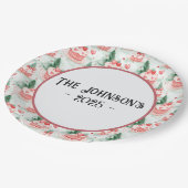 Weihnachtszeitung für süße Leckereien Pappteller (Schrägansicht)