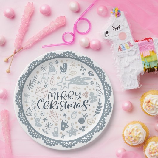 Weihnachtszeitung Pappteller (Party)