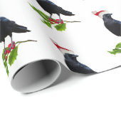 Weihnachtszeitung Santa Crow Geschenkpapier (Rolleneckpunkt)