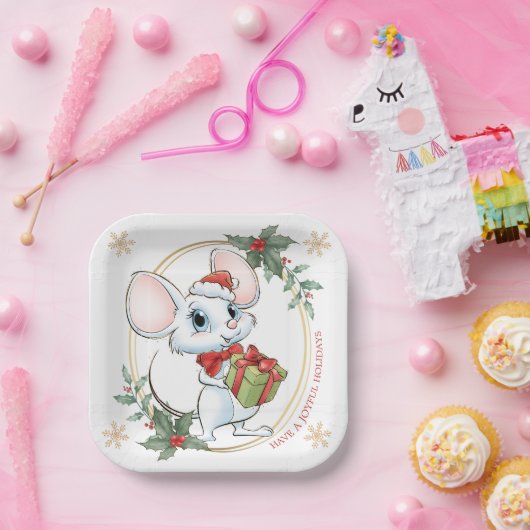 Weihnachtszeitung Tafel Pappteller (Party)