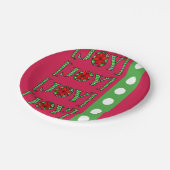 Weihnachtszeitung Teller, Frohe Weihnachtsfreude R Pappteller (Schrägansicht)