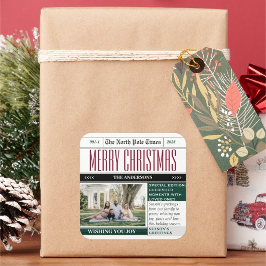 Weihnachtszeitung Zeitung zum Thema Aufkleber (Feiertag)