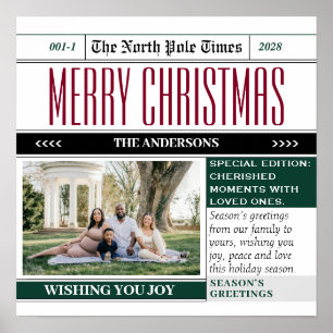 Weihnachtszeitung Zeitung zum Thema Aufkleber Poster