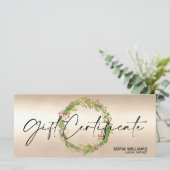 Weihnachtszertifikat-Geschenkkarte Logo hinzufügen (Stehend Vorderseite)