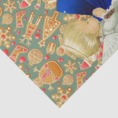 Weihnachtszettel Baby Angels Seidenpapier (Detail)