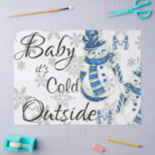 Weihnachtszettel Baby's Cold Outside Seidenpapier (Basteln)