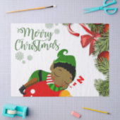 Weihnachtszettel, Elf Seidenpapier (Basteln)