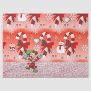 Weihnachtszettel, Elf Seidenpapier