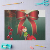 Weihnachtszettel, Elf Seidenpapier (Basteln)