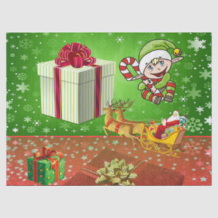 Weihnachtszettel, Elf Seidenpapier