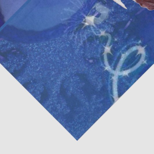 Weihnachtszettel, Engel Seidenpapier (Detail)