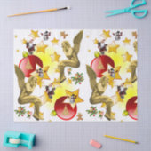 Weihnachtszettel, Engel Seidenpapier (Basteln)