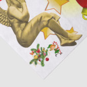 Weihnachtszettel, Engel Seidenpapier (Detail)