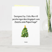 Weihnachtszettel Feiertagskarte (Rückseite)